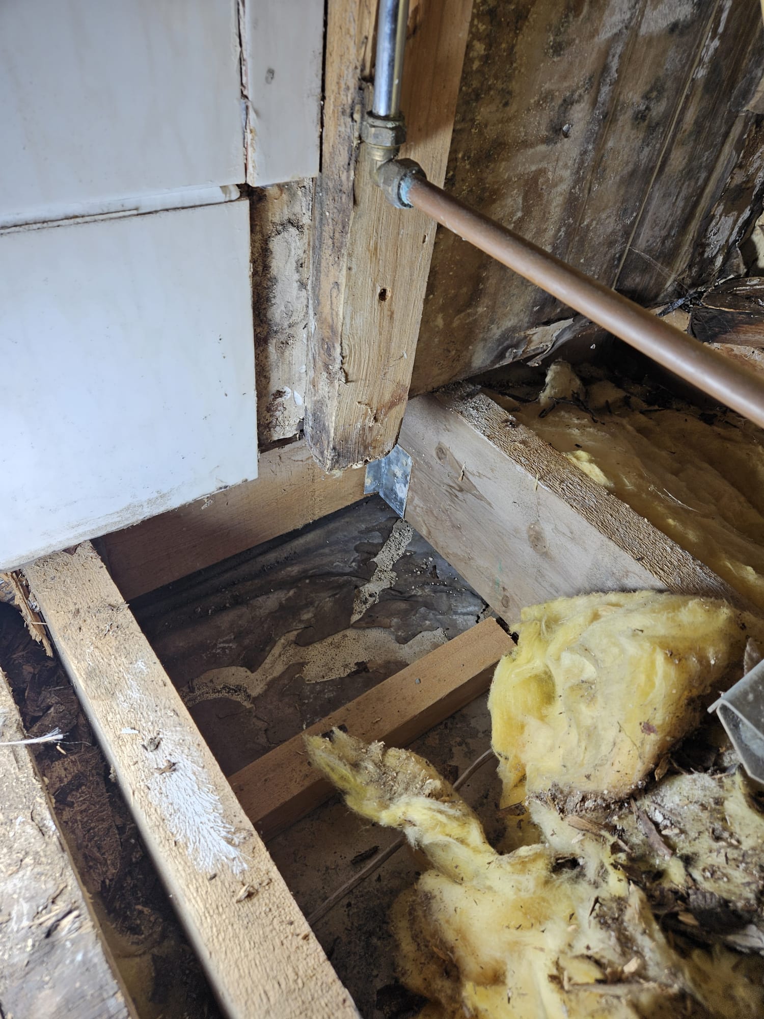 Domestic plumbing installation in a home
